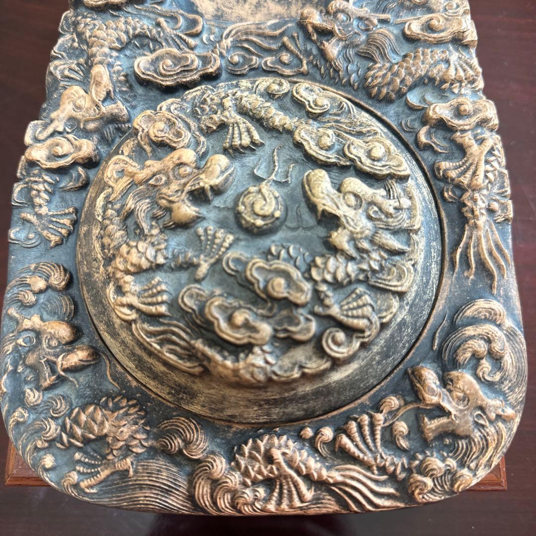 硯　骨董品　書道具　古硯　中国美術　古美術　龍紋
