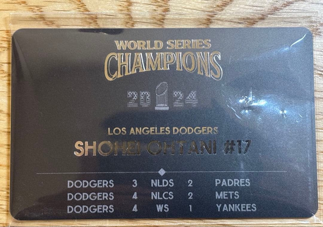 値下！⭐️非売品⭐️大谷翔平 2024セミオーセンティックチャンピオンリング➕カード