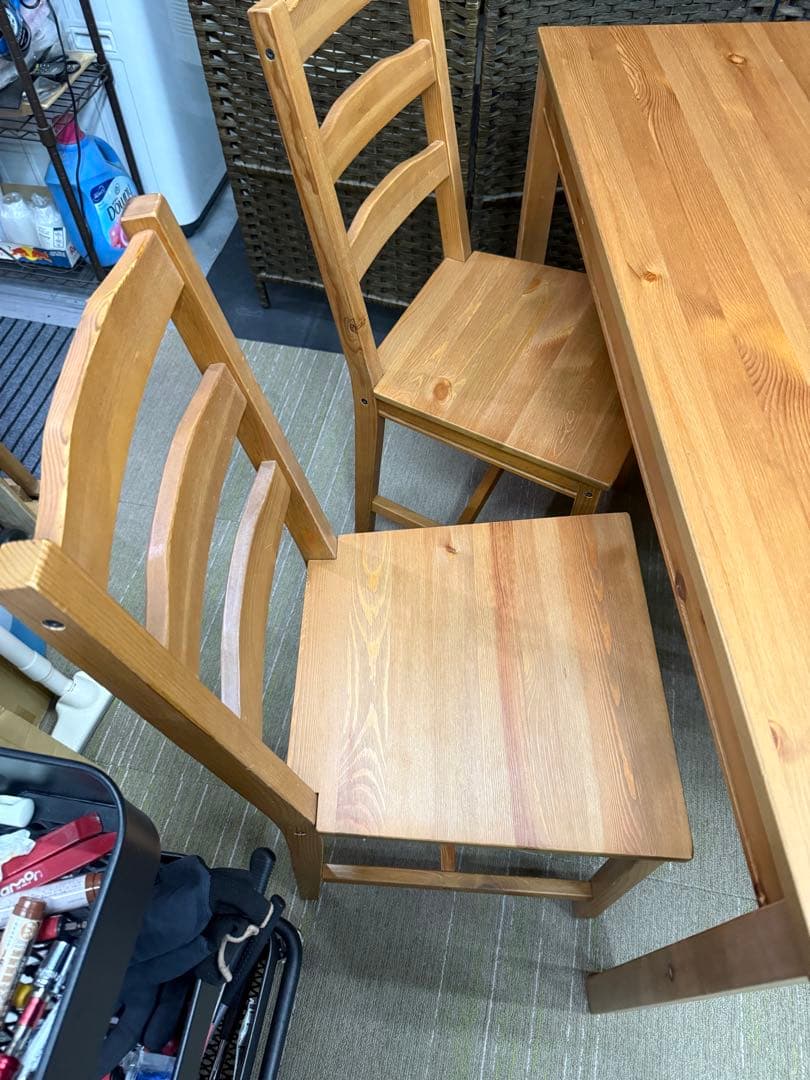【洗浄消毒作業済】IKEA JOKKMOKK ヨックモック　テーブル＆チェア4脚
