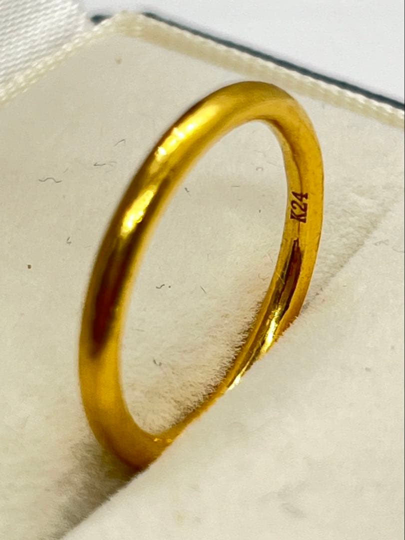 K24 純金無地リング3.06g指輪リング 刻印ありハンドメイド