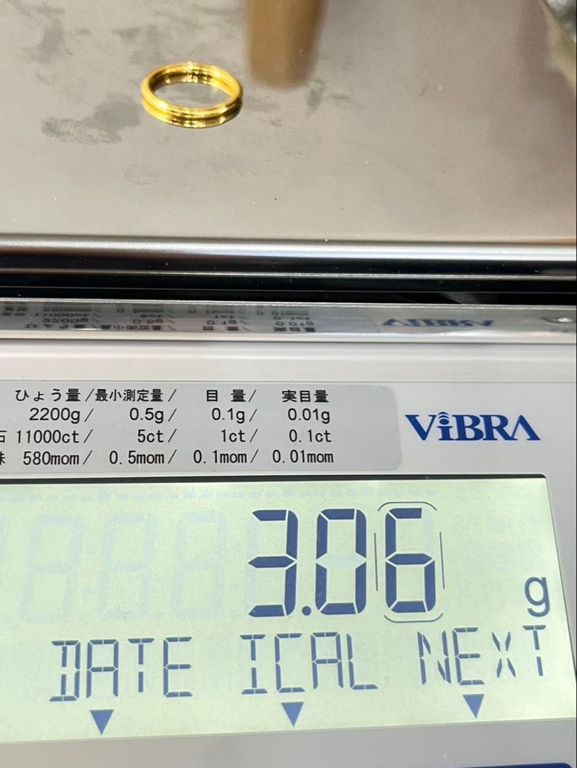 K24 純金無地リング3.06g指輪リング 刻印ありハンドメイド