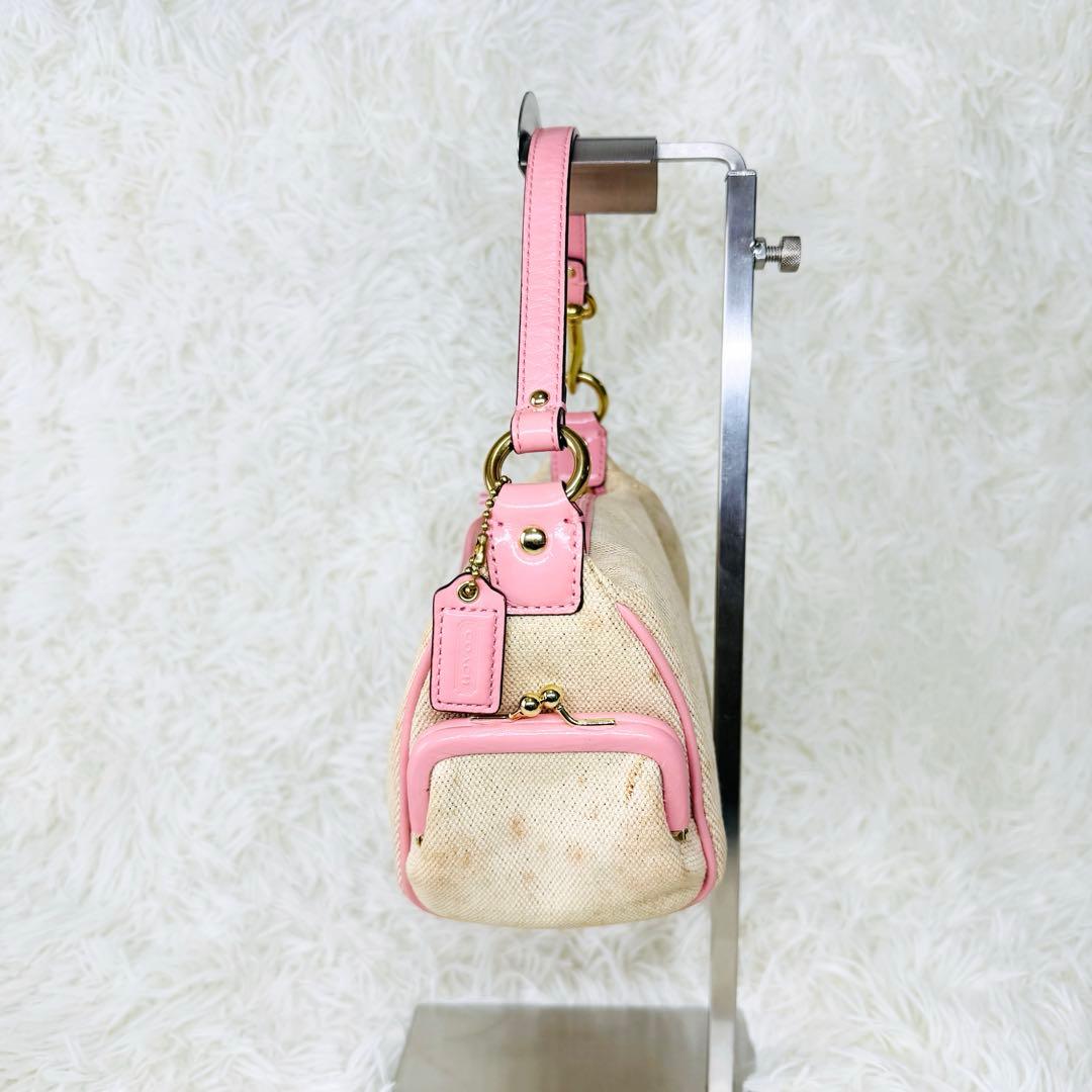 coach キャンバスタトゥー アクセサリーポーチ 花柄 ワンショルダーバッグ