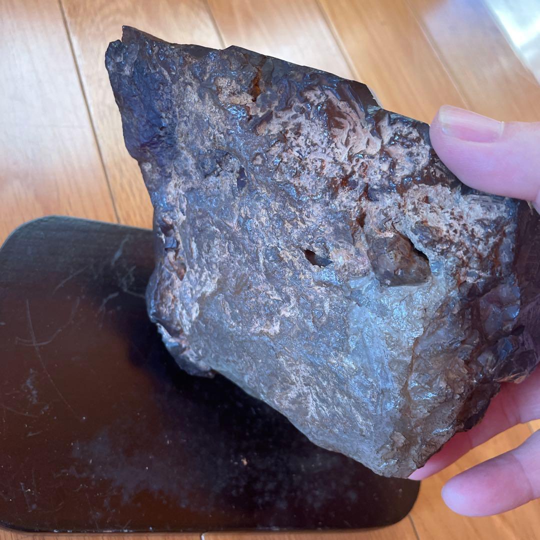 天然石 ダークレッド 結晶アート