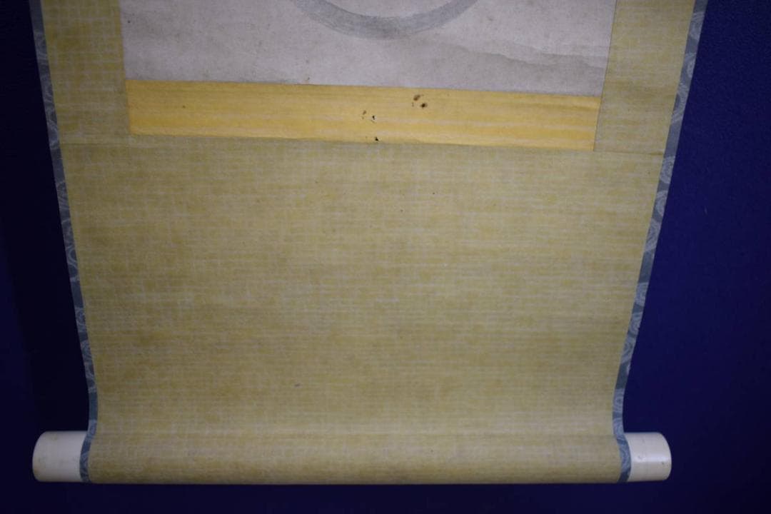 真作/勝海舟/幕末の三舟/瓢図詠歌/桐題箱付/布袋屋掛軸HJ-285