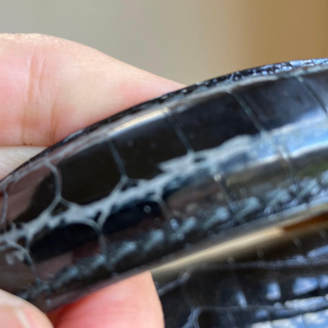 クロコダイル風ハンドバッグ ブラック