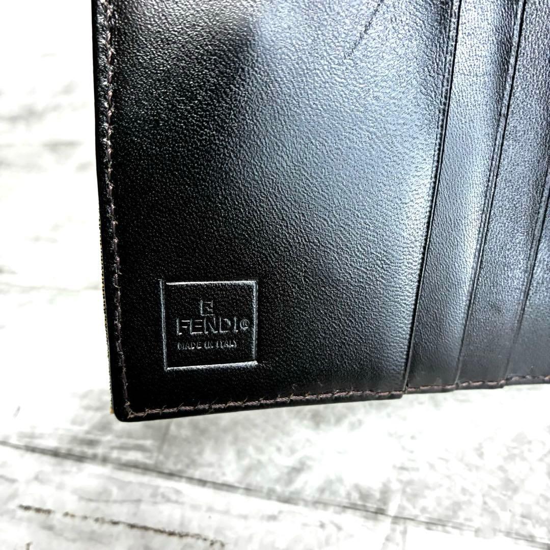 Fendi 二つ折り財布 FFロゴ ブラック ブラウン