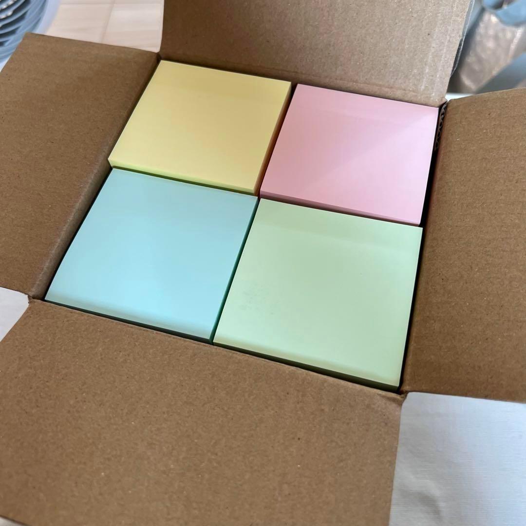 付箋 ふせん 事務 メモ コクヨ 100枚 100冊 正方形 大容量 4色