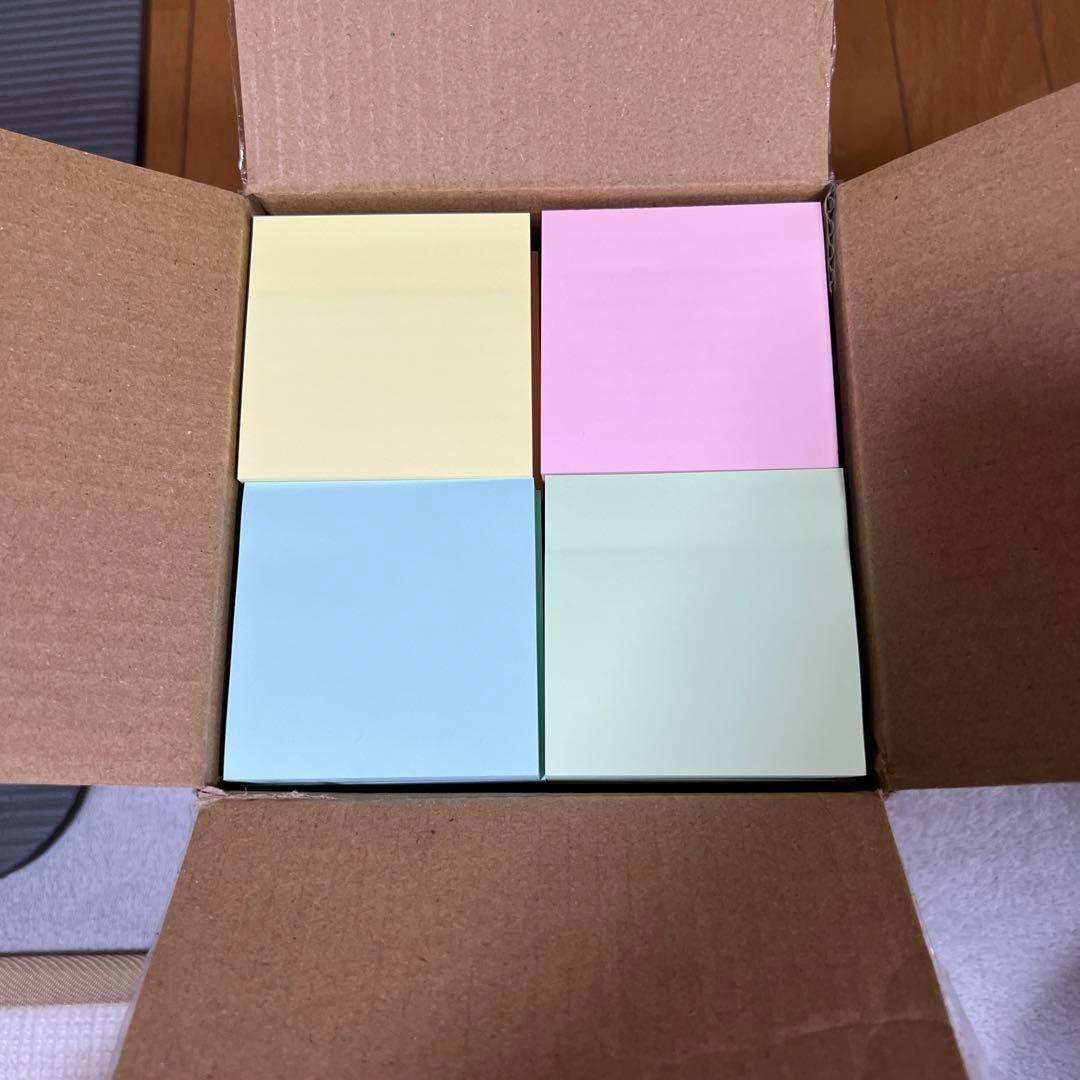 付箋 ふせん 事務 メモ コクヨ 100枚 100冊 正方形 大容量 4色