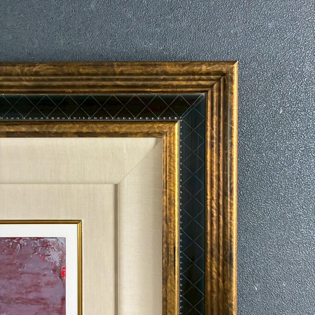 美品 三岸節子「花ヴェロンにて」シルクスクリーン 三岸太郎の遺族サイン・印有り