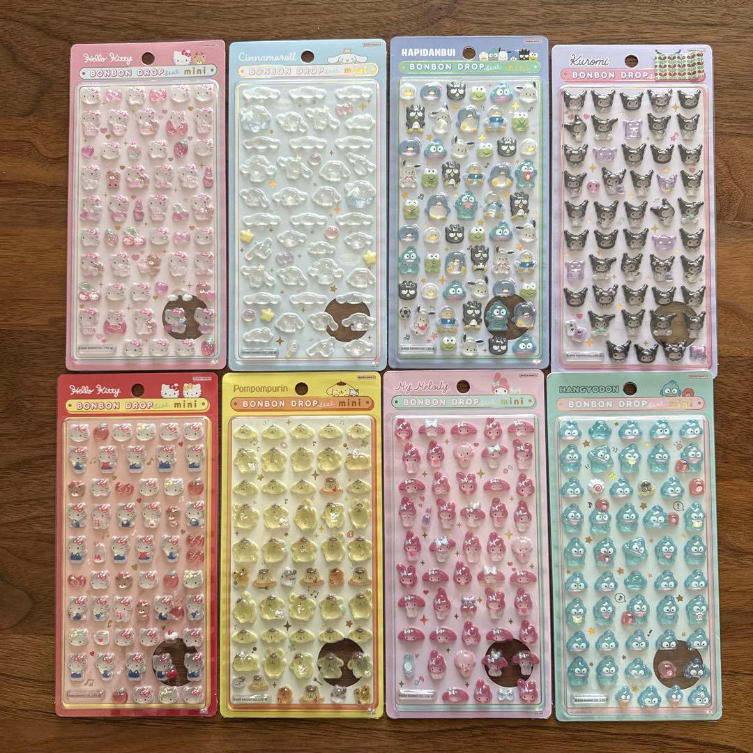 ボンボンドロップシール サンリオミニ 8枚セット