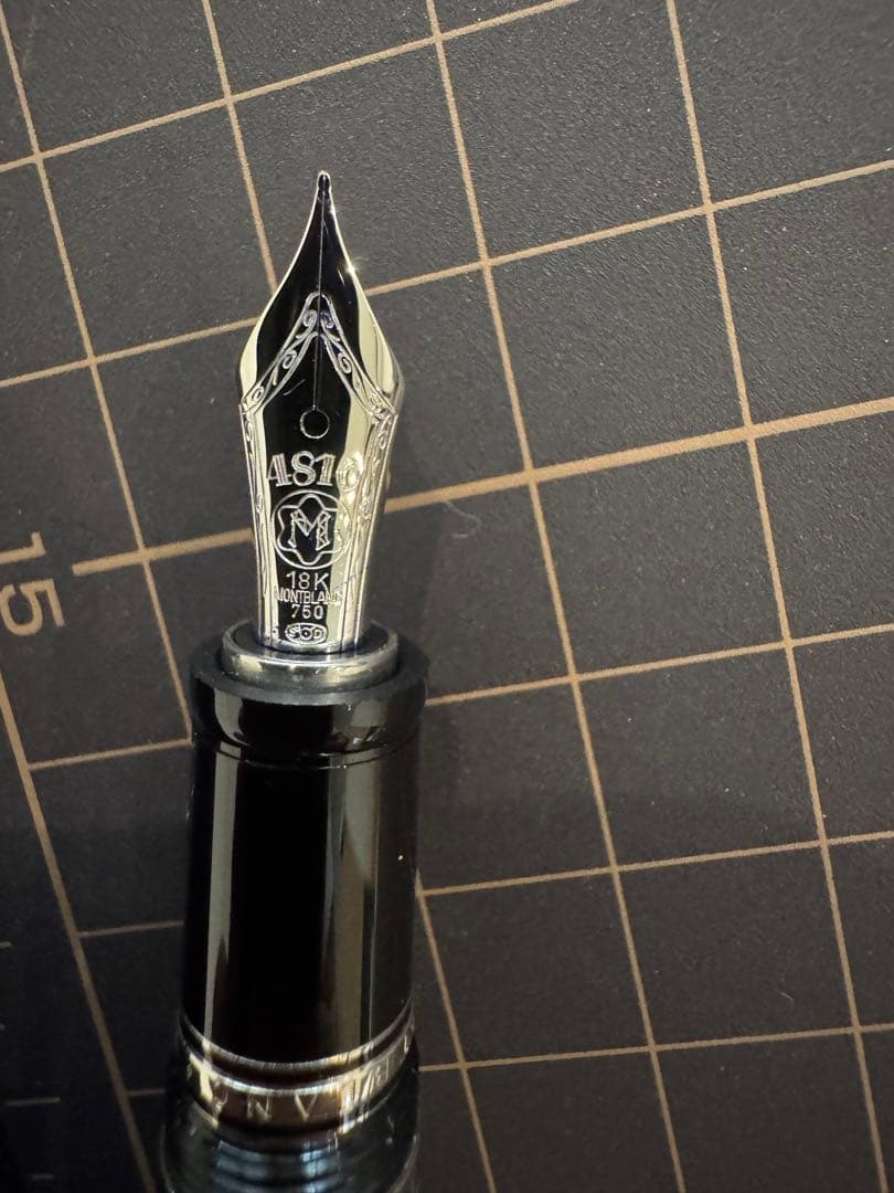 MONTBLANC モンブラン 万年筆 ボエム　スチール/アメジストペン先18k