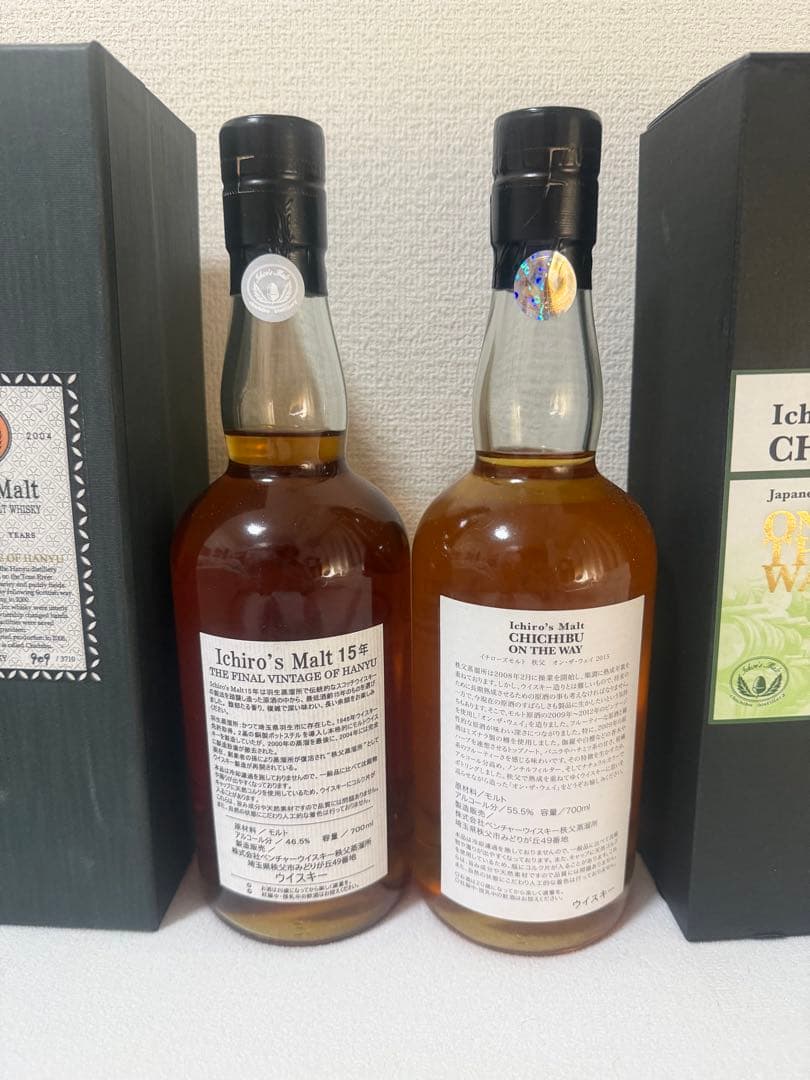 イチローズモルト15年羽生ファイナル＆秩父オンザウェイ2015 2本セット