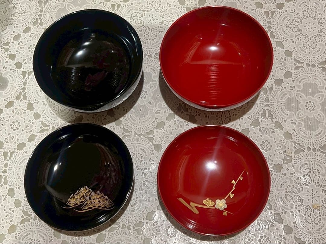 新品 未使用 京漆匠 平安 象彦 松梅 久美椀 セット 蓋付 吸物椀 高級