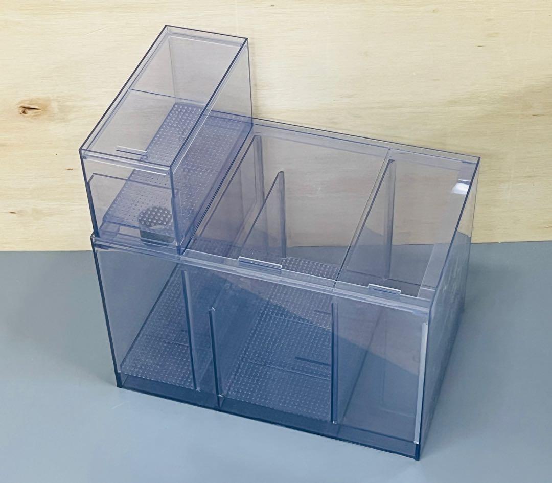 ラスト１台限定　450×300×300 OF水槽用塩ビ三層濾過槽+ウールBOX