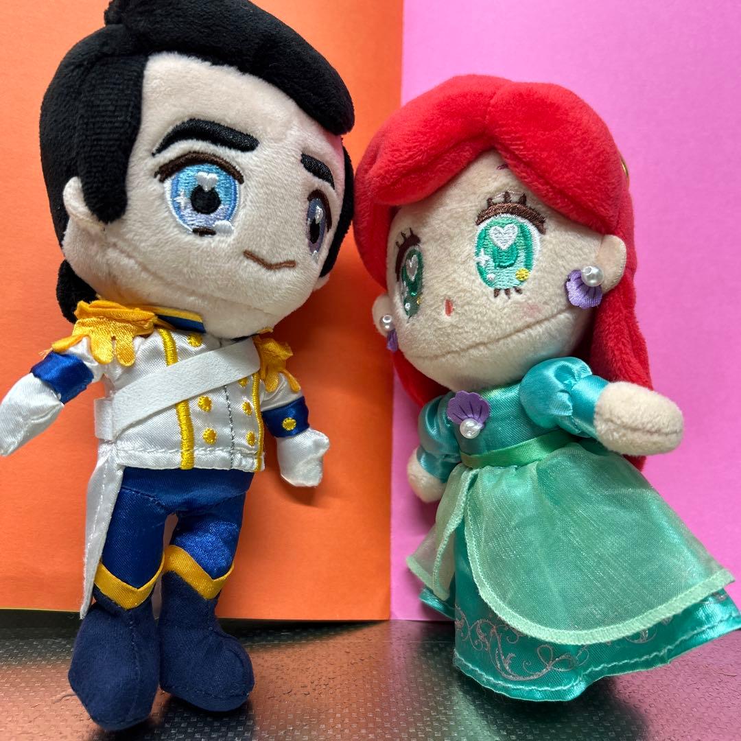 ディズニーストア　アリエル　エリック　ぬいぐるみ　キーチェーン　キーホルダー