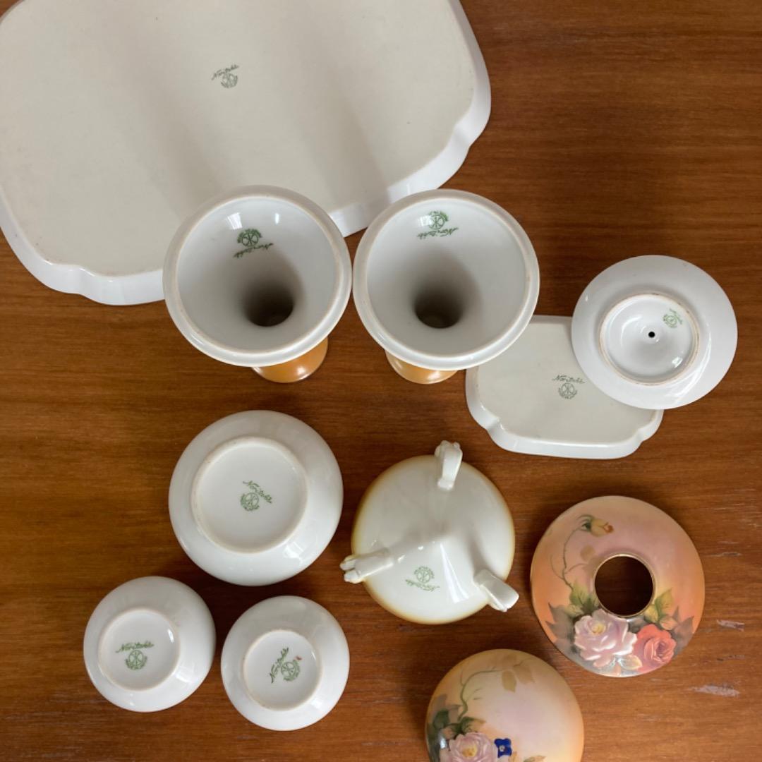 アールヌーボー　手描き　オールドノリタケ イギリス　ドレッサーセット