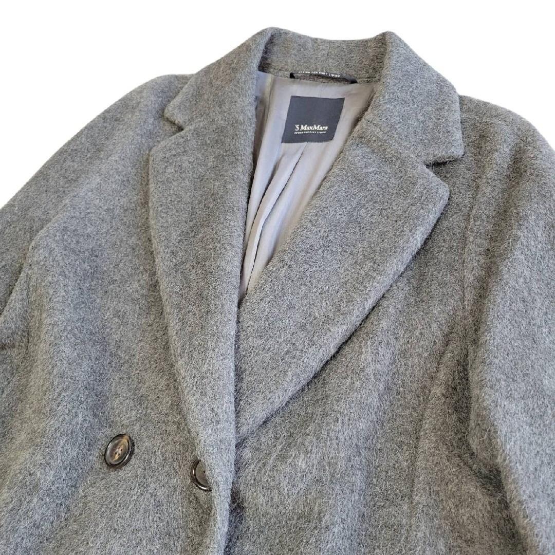 極美品　大きいサイズ46 マックスマーラ アルパカウール ダブルチェスターコート