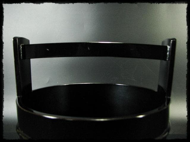 川瀬 表完 利休好 黒塗 真手桶 茶道具 f133