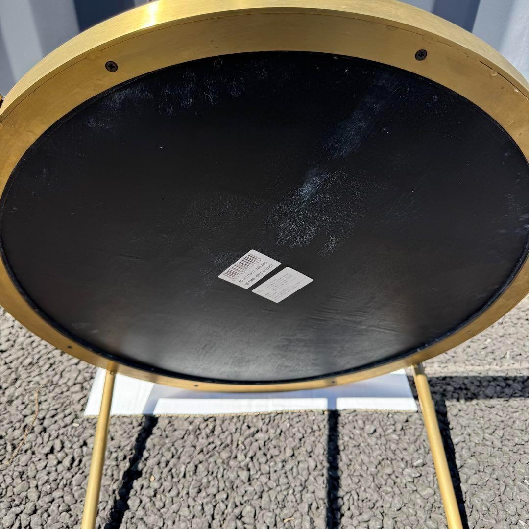 【最終価格】CRASH GATE ラウンドテーブル W600 ゴールド　関家具