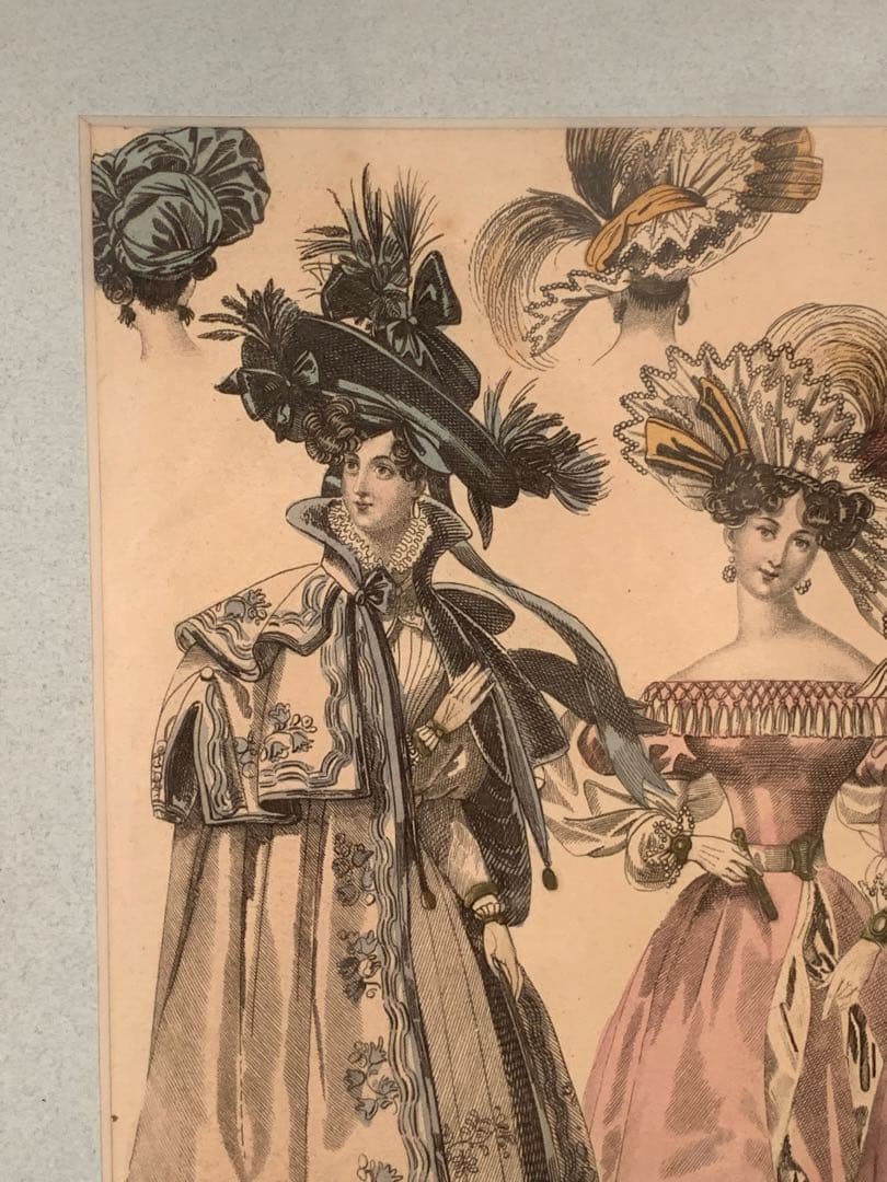 フランス　蚤の市　バンブー　額　ブロカント