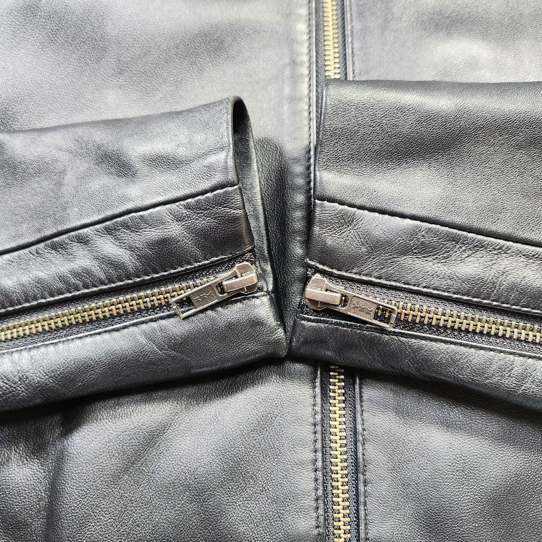 【美品】Liss　レザージャケット　ブラック　羊革