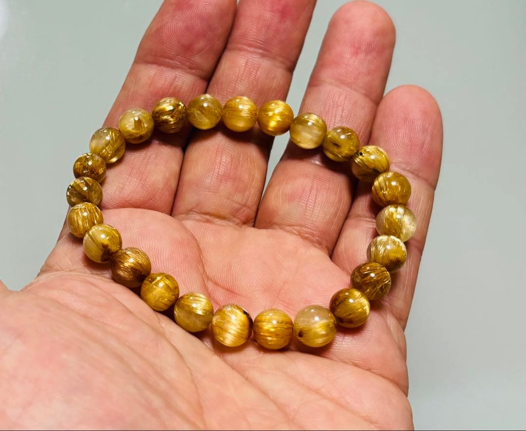 monsuta123（最高級ゴールドキャッツアイルチル　ブレスレット②