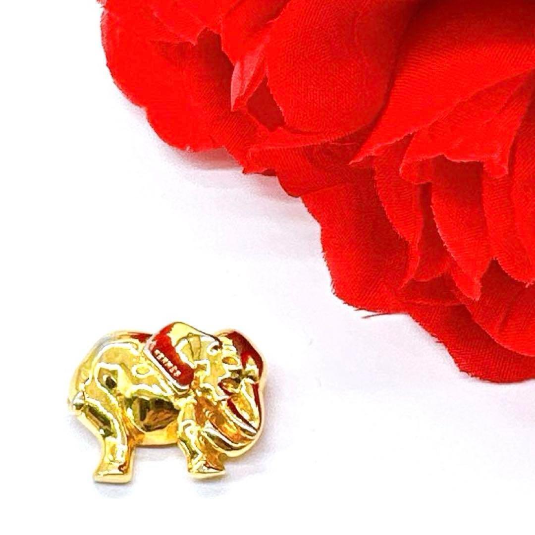【エルメス】ブローチ　象　アニマル　ゴールド　ピンバッジ　ブランド　アクセサリー