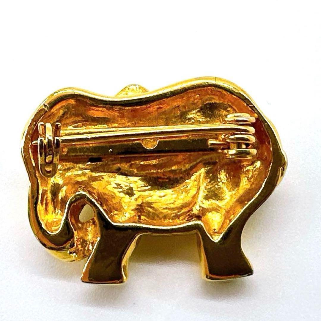【エルメス】ブローチ　象　アニマル　ゴールド　ピンバッジ　ブランド　アクセサリー