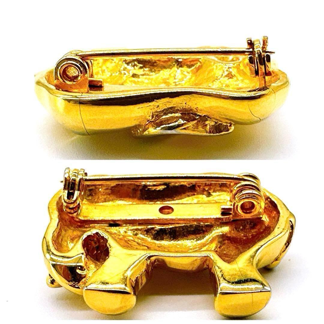 【エルメス】ブローチ　象　アニマル　ゴールド　ピンバッジ　ブランド　アクセサリー