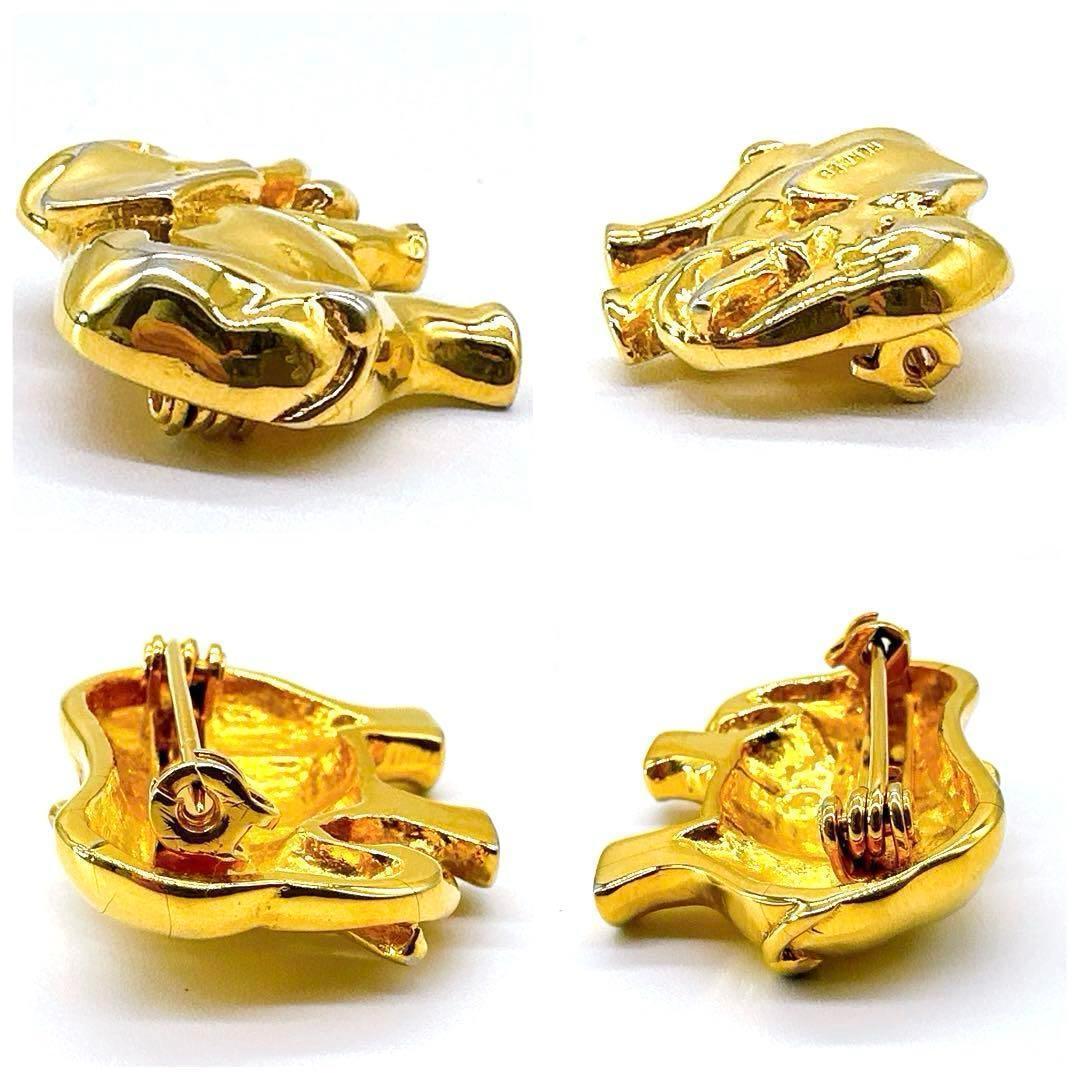 【エルメス】ブローチ　象　アニマル　ゴールド　ピンバッジ　ブランド　アクセサリー