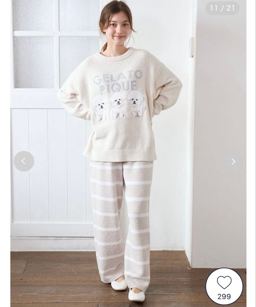 gelato pique（ジェラート ピケ）モチーフジャガードプルオーバー