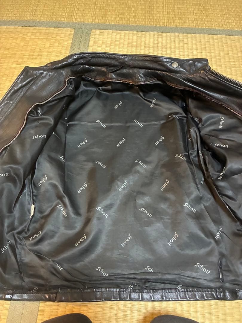 Schott NYC single ライダースジャケット 38
