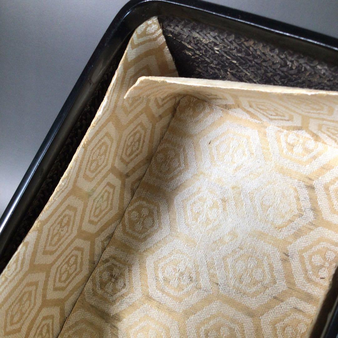 Ｓ１２１　御所籠　『和田鱗司作』『利休形』『竹茶籠』『茶器揃』　共箱　茶道具