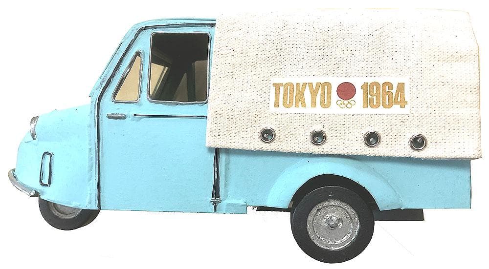 【注目アイテム】ブリキ自動車 改造自作品　ダイハツ　ミゼット　※素人製作