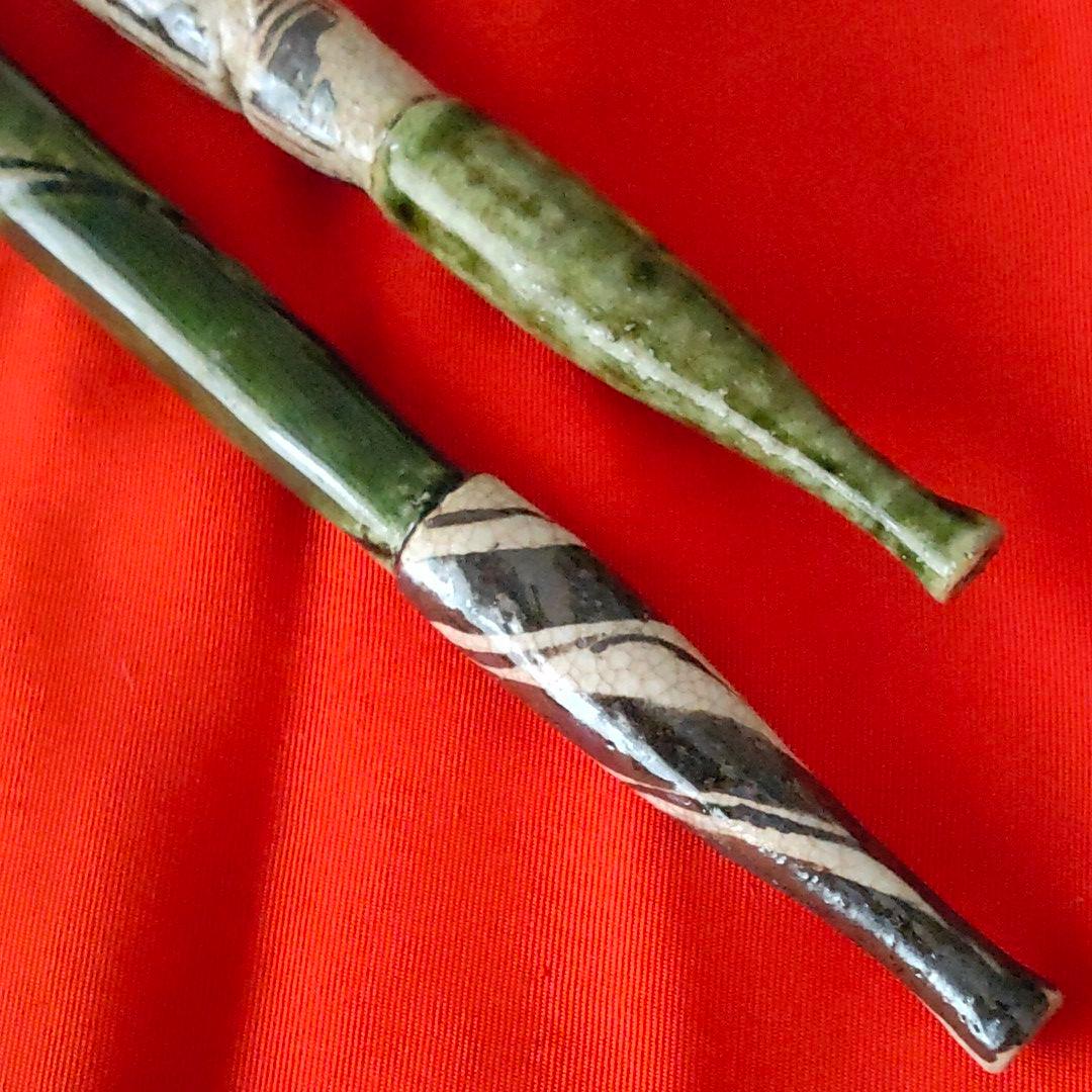 織部　煙管 ２本組