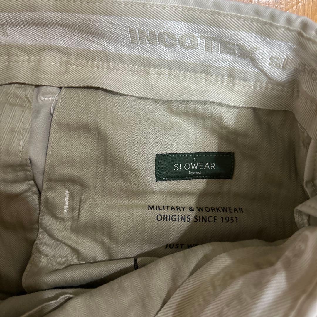 最終値下げ【新品未使用】INCOTEXギャバコットン 2プリーツテーパード チノ