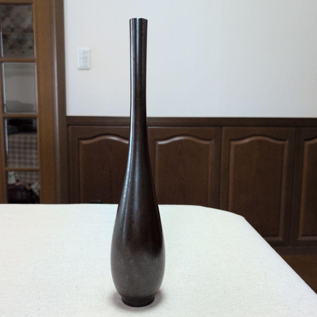 茶道具　利休愛蔵鶴首花入れ　銘[鶴ノ嘴(クチバシ)]花入　一ノ瀬宗辰造