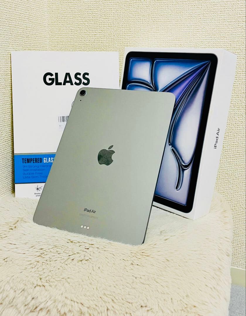 Apple iPad Airスペースグレー 本体 強化ガラス + iPadケース