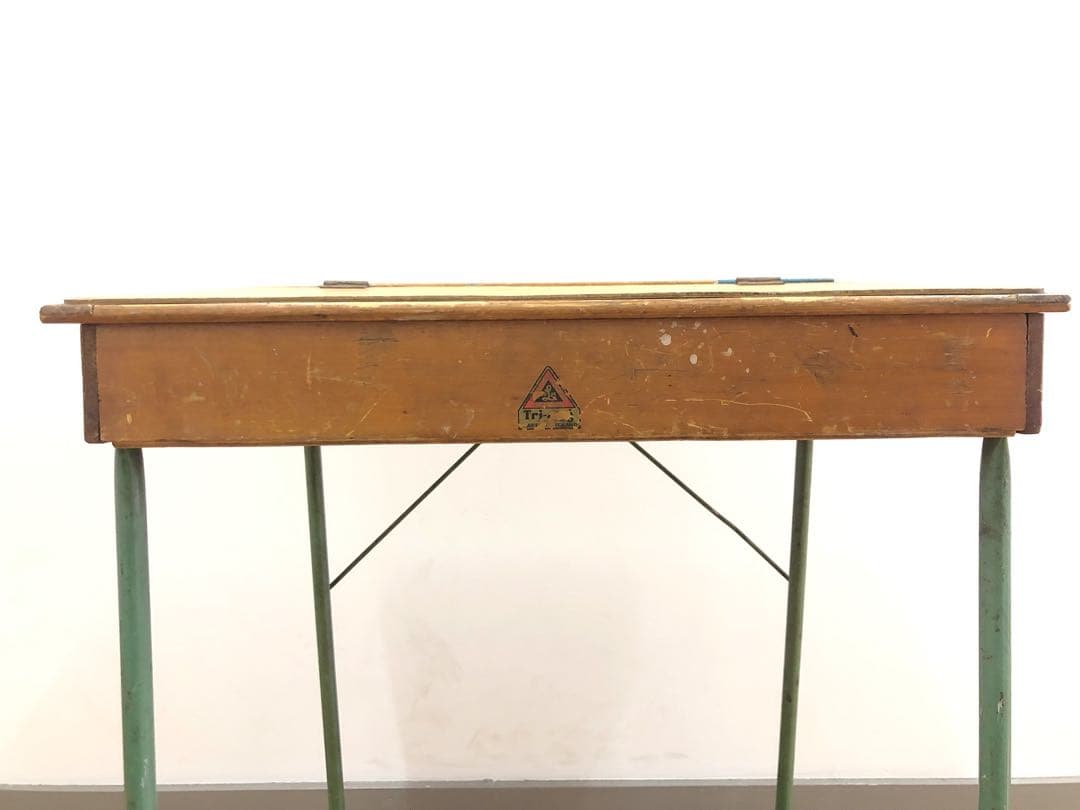 アンティーク　シャビーなスクールデスク　イギリス製