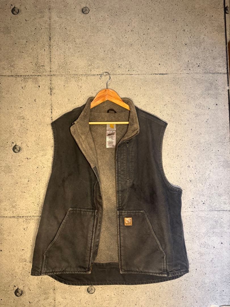 Carhartt ベスト ボアフリース ベスト ダックベスト ブラック XL