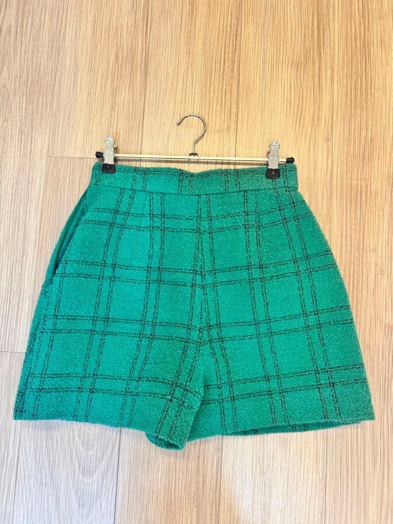 shellerシェリエツイードチェックキュロット