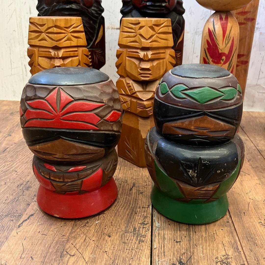 昭和レトロ こけし 小芥子 ニポポ 13体セット セット売り まとめ売り 木彫り