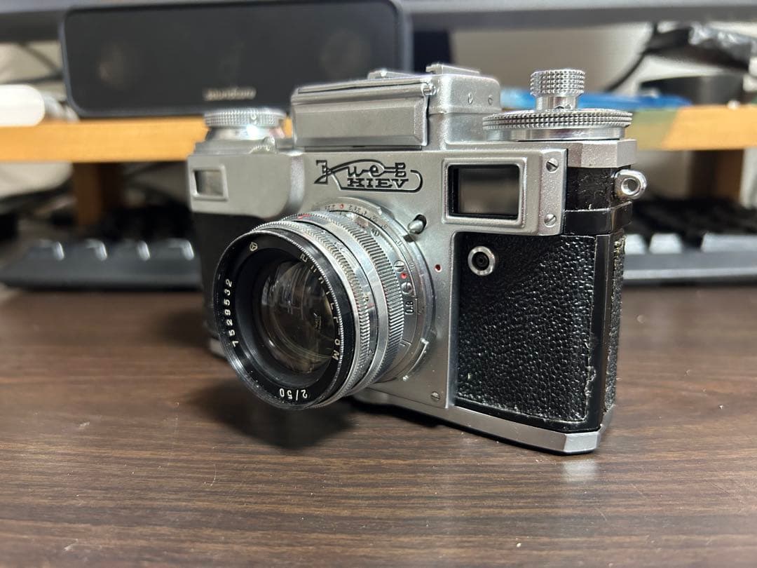 Kiev-4 + Jupier-8M 50mm F2 革ケース付き　作例あり