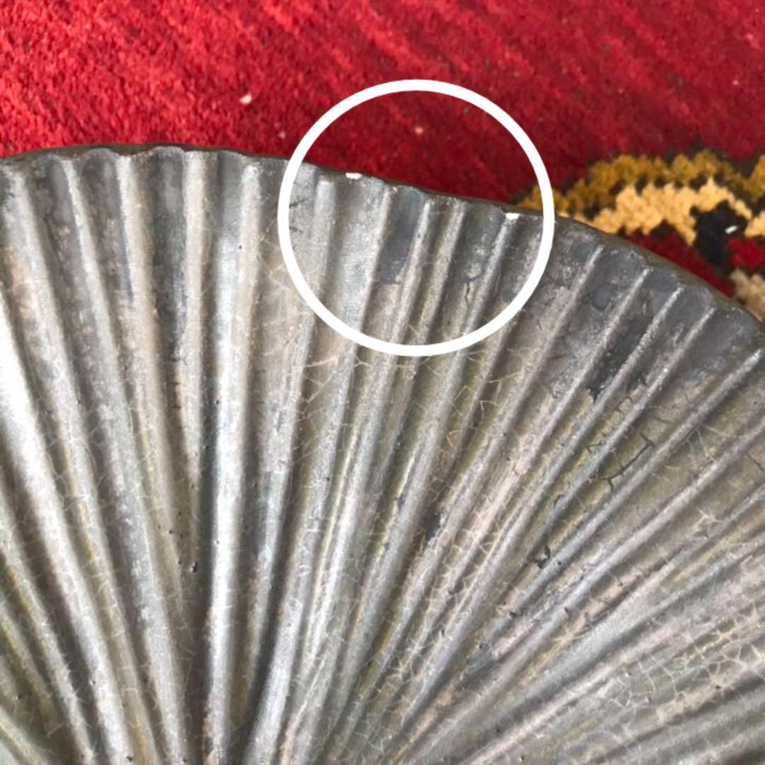 銀彩 花器 飾り皿 鼎窯