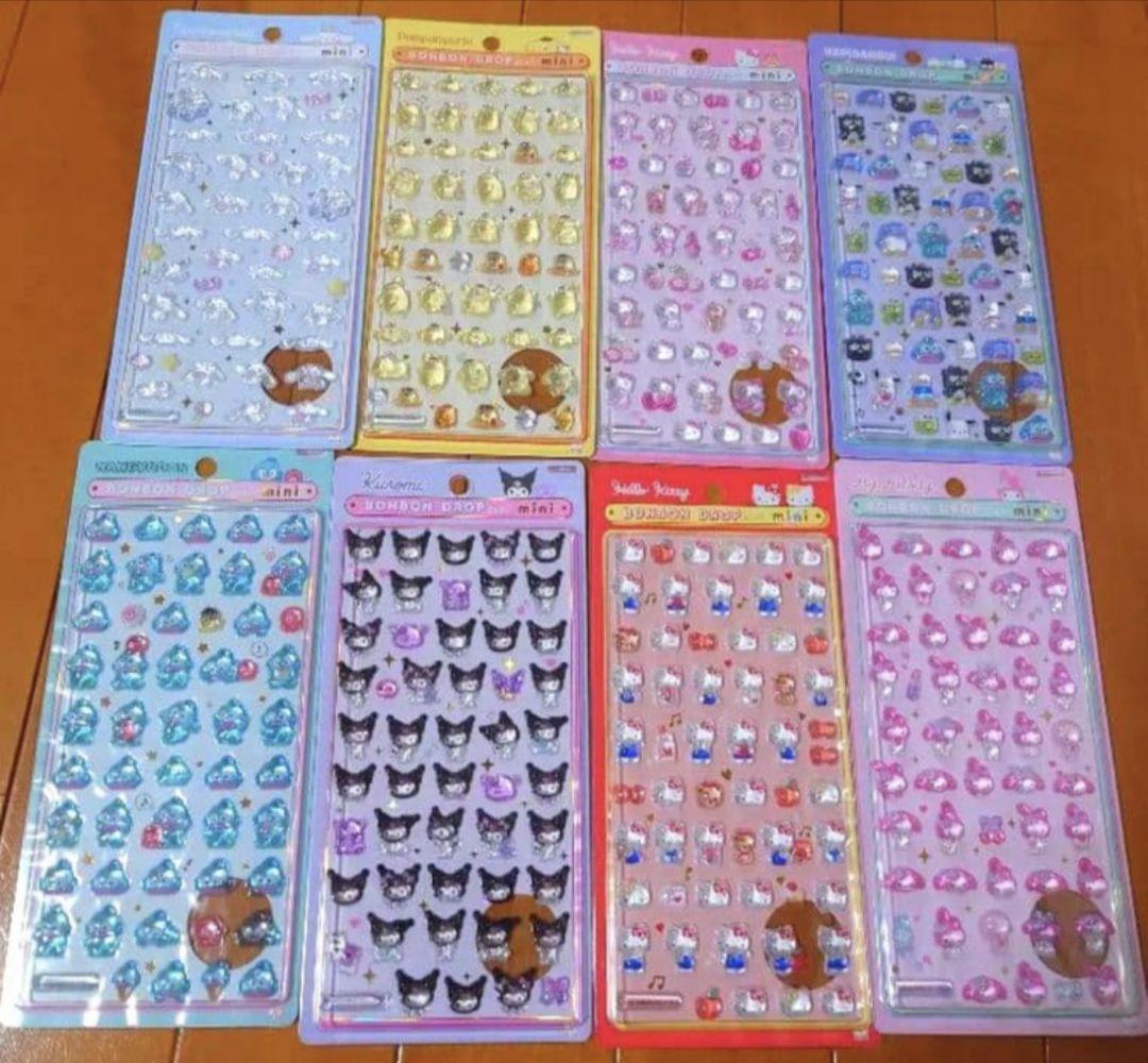 て*✨様 【正規品】サンリオ　ボンボンドロップシール mini ミニ　8種類　コ
