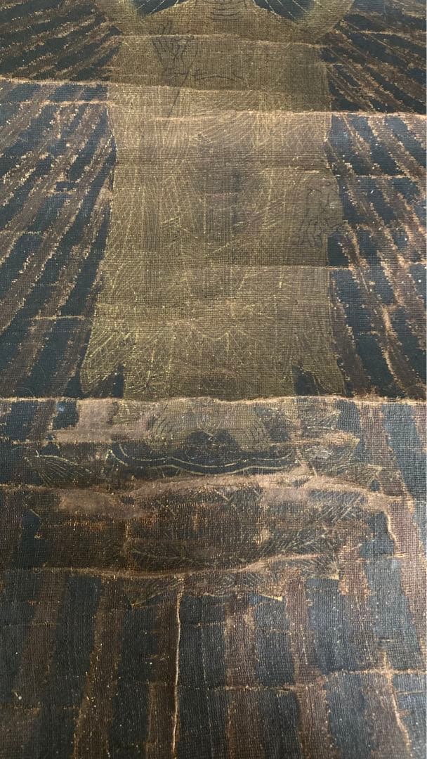 【初出し】仏画「阿弥陀如来立像」肉筆絹本 仏教美術 掛軸