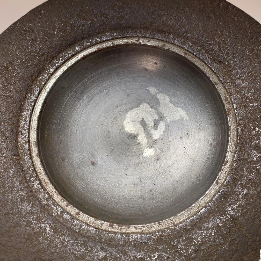 南部鋳物 3代目高橋萬治 作 円形蓋付製品 印有り アンティーク 非常に希少品