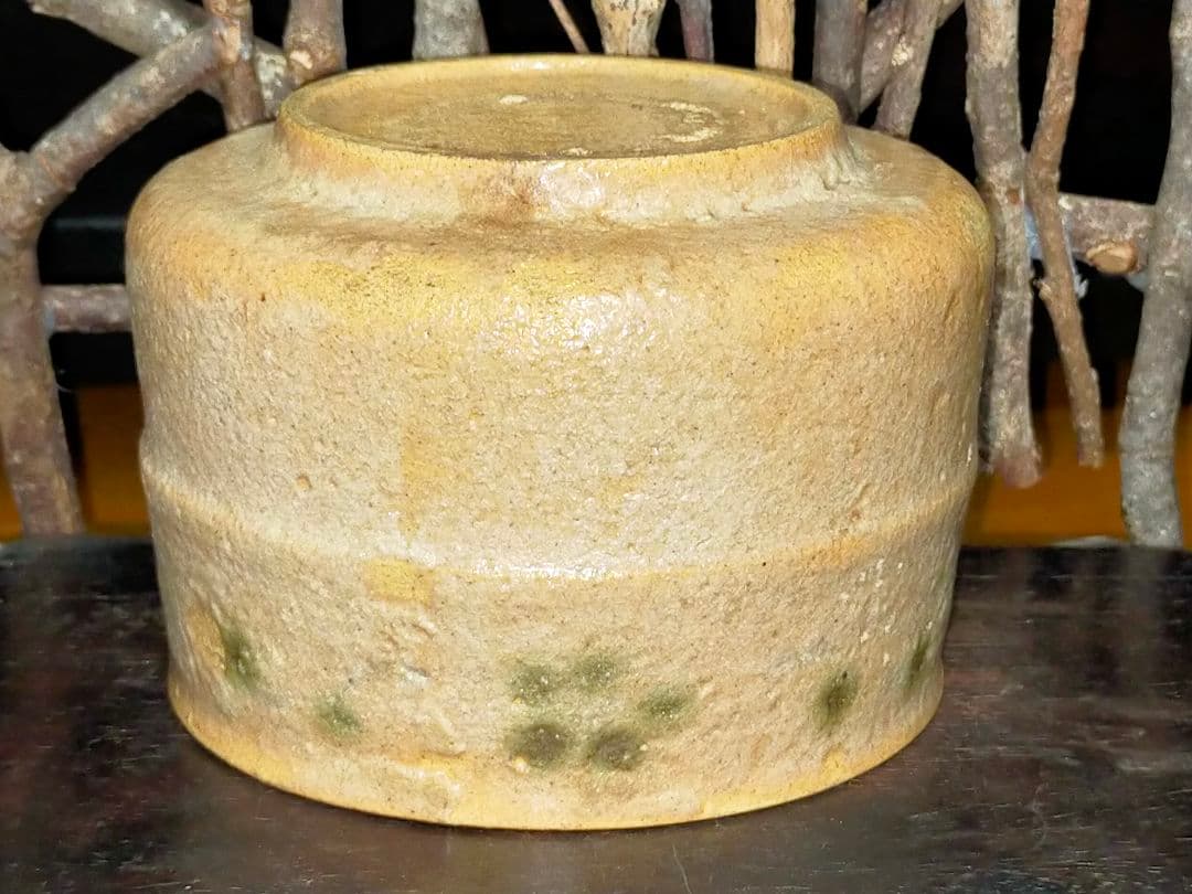 ♥美濃焼♥　黄瀬戸　茶碗　無銘　茶道具　骨董　古玩