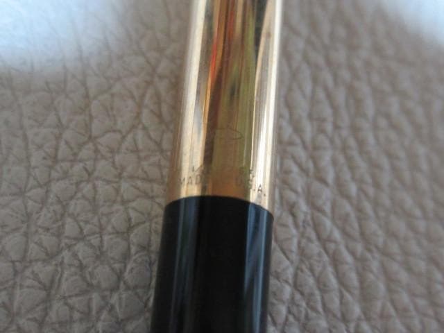 ◆美品 1940年代 米国製！パーカー 金キャップ 黒軸 ペンシル芯0.9ｍｍ