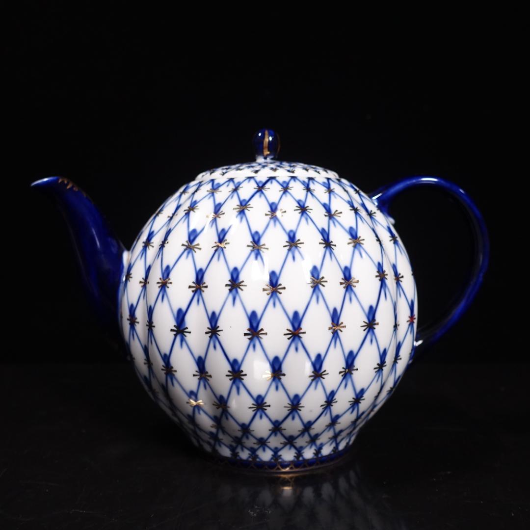 ロモノーソフ LOMONOSOV コバルトネット ポット クリーマー セット